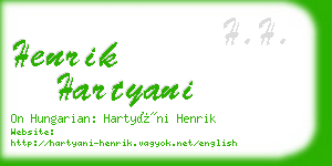 henrik hartyani business card